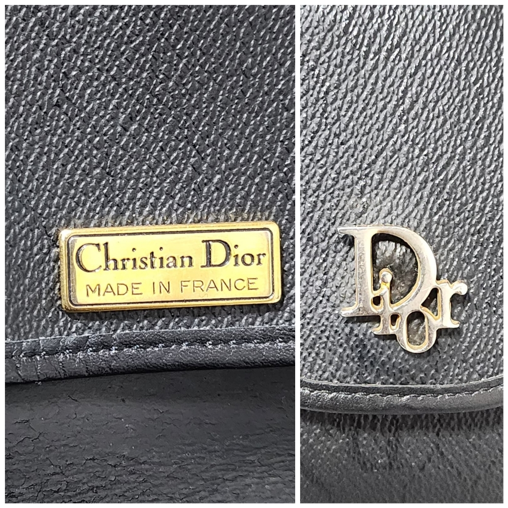 Christian Dior Vintage Leather Shoulder Bag Black - Picture 4 of 13